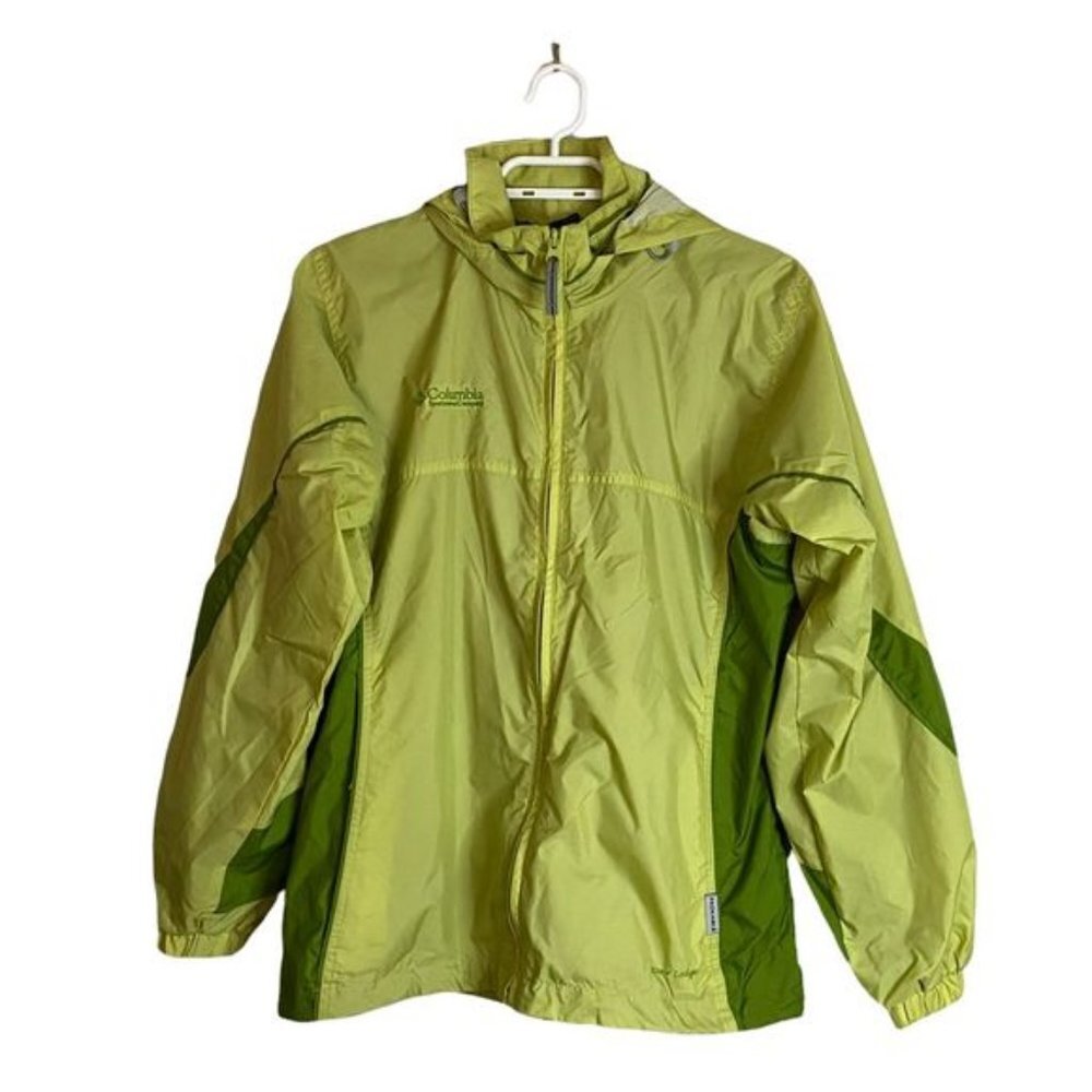 Columbia Women's River Lodge Lightweight Lime Green Packable Windbreaker